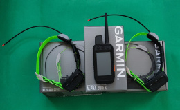 Dla 2 psów Gps dla psa Garmin Alpha 200i z obrożą KT15X (śledzenie + sygnalizacja świetlna + wibracja, dźwięk, stymulacja)