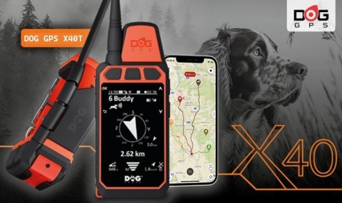 Zestaw Lokalizator Dogtrace GPS X40 z Dodatkową Obrożą GPS dla psa X40T